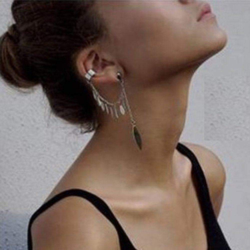 Ear Cuff  ~ Leaves ~ 3 - Tones